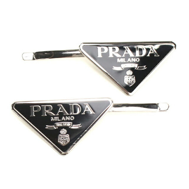 中古 プラダ ヘアピン レディース ブランド PRADA ヘアピン ブラック ヘアアクセサリー USDPR113111011