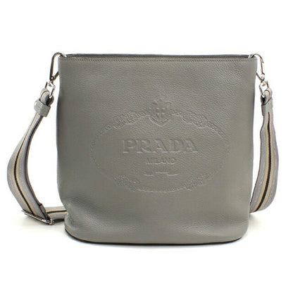 中古 プラダ ショルダーバッグ レディース ブランド PRADA レザー 1BE057 グレー USDPR113384011