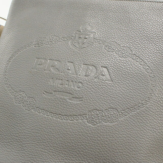 中古 プラダ ショルダーバッグ レディース ブランド PRADA レザー 1BE057 グレー USDPR113384011