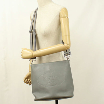 中古 プラダ ショルダーバッグ レディース ブランド PRADA レザー 1BE057 グレー USDPR113384011