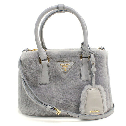 中古 プラダ ハンドバッグ レディース ブランド PRADA ガレリア ミニ 2WAY 1BA906 グレー USDPR113476011