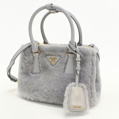 中古 プラダ ハンドバッグ レディース ブランド PRADA ガレリア ミニ 2WAY 1BA906 グレー USDPR113476011