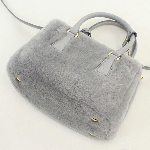 中古 プラダ ハンドバッグ レディース ブランド PRADA ガレリア ミニ 2WAY 1BA906 グレー USDPR113476011