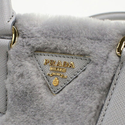 中古 プラダ ハンドバッグ レディース ブランド PRADA ガレリア ミニ 2WAY 1BA906 グレー USDPR113476011