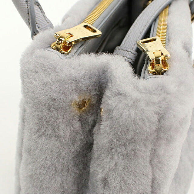 中古 プラダ ハンドバッグ レディース ブランド PRADA ガレリア ミニ 2WAY 1BA906 グレー USDPR113476011