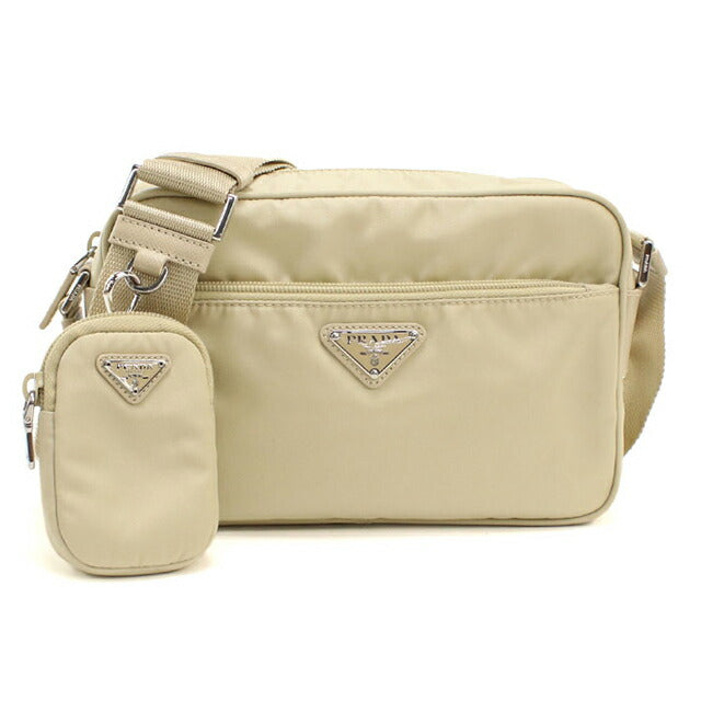 中古 プラダ 斜め掛け ショルダーバッグ レディース ブランド PRADA ショルダーバッグ 1BC167 RV44 F0F24 ベージュ USDPR113477011