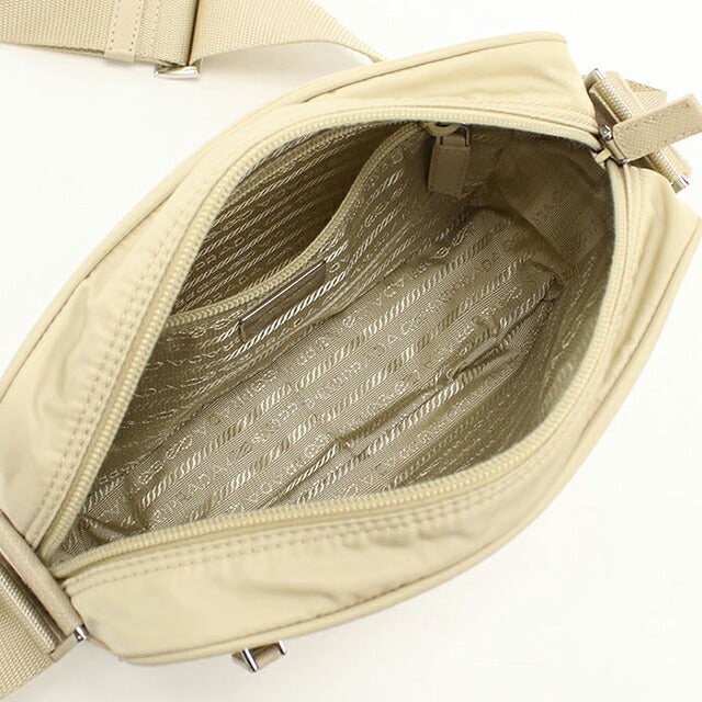 中古 プラダ 斜め掛け ショルダーバッグ レディース ブランド PRADA ショルダーバッグ 1BC167 RV44 F0F24 ベージュ USDPR113477011