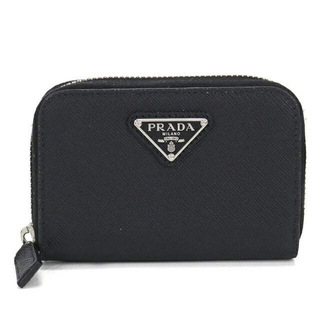 中古 プラダ 小銭入れ レディース ブランド PRADA サフィアーノレザー コインケース レザー ブラック USDPR113621011