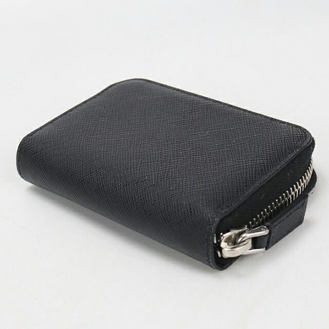 中古 プラダ 小銭入れ レディース ブランド PRADA サフィアーノレザー コインケース レザー ブラック USDPR113621011