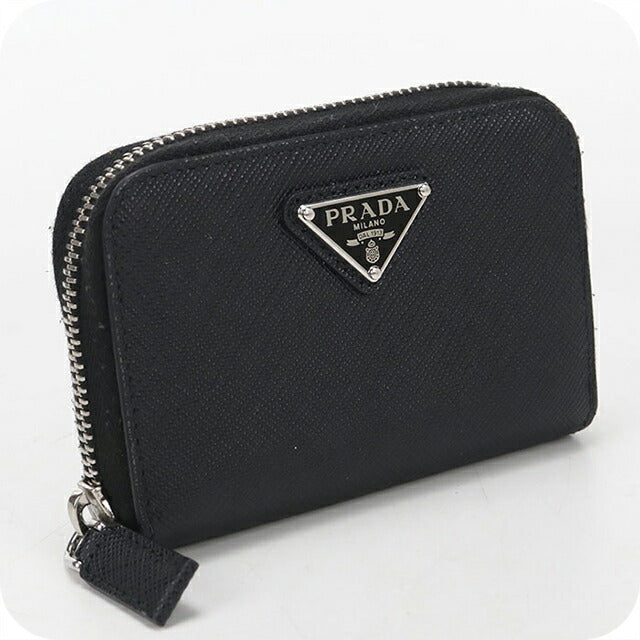 中古 プラダ 小銭入れ レディース ブランド PRADA サフィアーノレザー コインケース レザー ブラック USDPR113621011