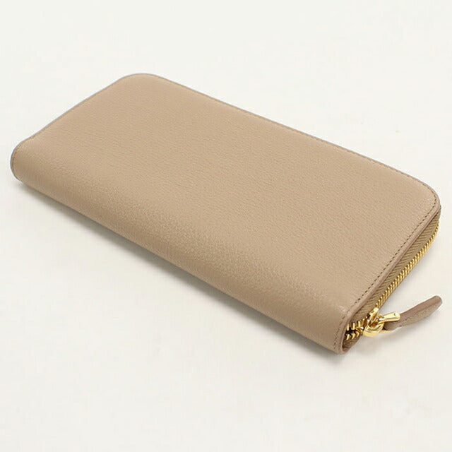 中古 プラダ 長財布ラウンドファスナー レディース ブランド PRADA ジップアラウンド長財布 レザー 1ML506 ベージュ USDPR113659011