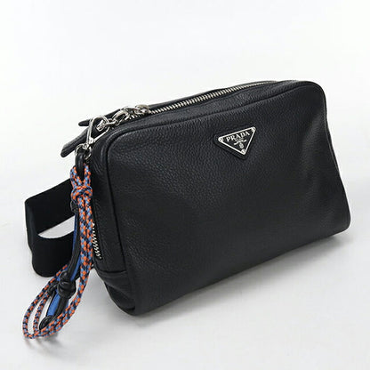 中古 プラダ ショルダーバッグ メンズ ブランド PRADA ヴィッテロダイノレザー レザー 2VH181 2BBE F0002 ブラック USDPR113720011