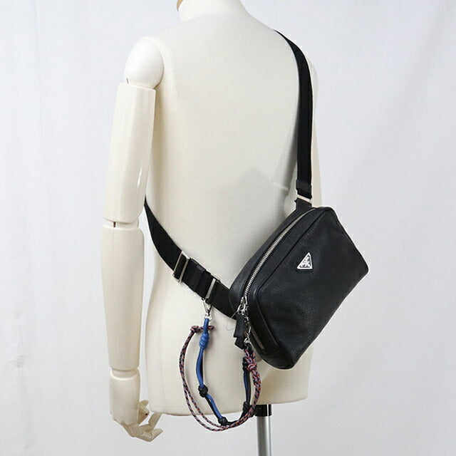 中古 プラダ ショルダーバッグ メンズ ブランド PRADA ヴィッテロダイノレザー レザー 2VH181 2BBE F0002 ブラック USDPR113720011