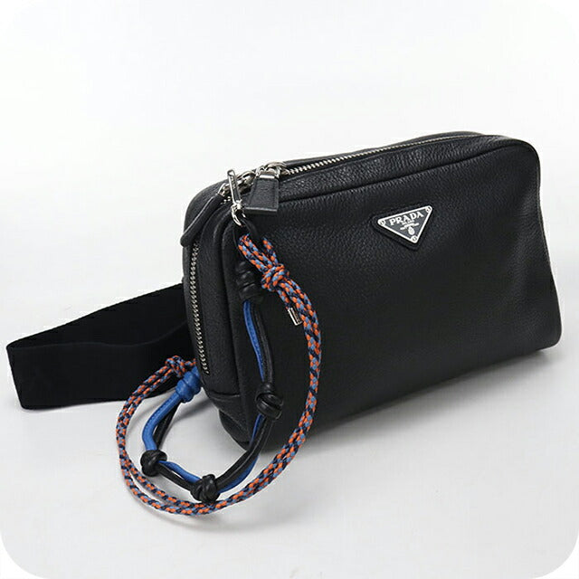 中古 プラダ ショルダーバッグ メンズ ブランド PRADA ヴィッテロダイノレザー レザー 2VH181 2BBE F0002 ブラック USDPR113720011