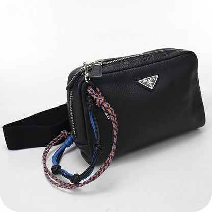 中古 プラダ ショルダーバッグ メンズ ブランド PRADA ヴィッテロダイノレザー レザー 2VH181 2BBE F0002 ブラック USDPR113720011