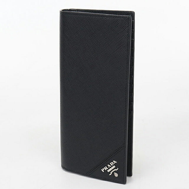 中古 プラダ 長財布二折 メンズ ブランド PRADA サフィアーノレザー レザー 2MV836 ブラック USDPR113892011