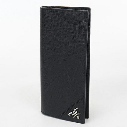 中古 プラダ 長財布二折 メンズ ブランド PRADA サフィアーノレザー レザー 2MV836 ブラック USDPR113892011