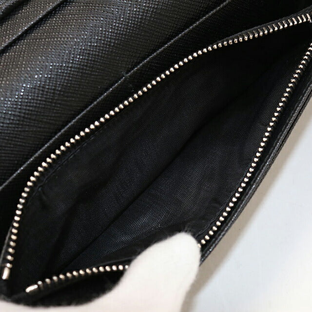 中古 プラダ 長財布二折 メンズ ブランド PRADA サフィアーノレザー レザー 2MV836 ブラック USDPR113892011