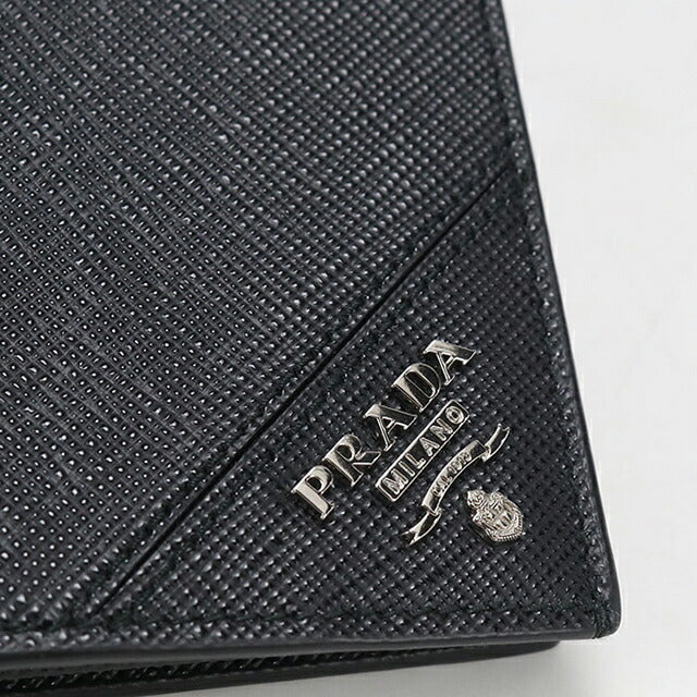 中古 プラダ 長財布二折 メンズ ブランド PRADA サフィアーノレザー レザー 2MV836 ブラック USDPR113892011