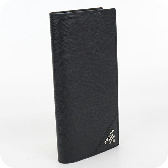 中古 プラダ 長財布二折 メンズ ブランド PRADA サフィアーノレザー レザー 2MV836 ブラック USDPR113892011