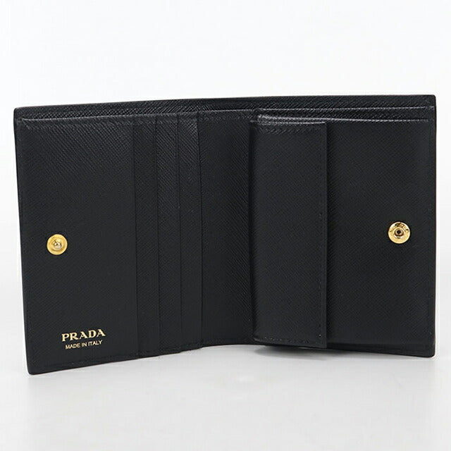 中古 プラダ 二つ折り財布 二折財布 レディース ブランド PRADA