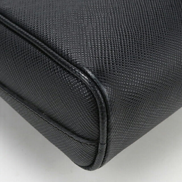中古 プラダ ショルダーバッグ メンズ ブランド PRADA サフィアーノ レザー 2VH152 ブラック USDPR114424011