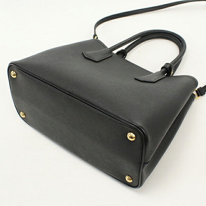 中古 プラダ トートバッグ レディース ブランド PRADA サフィアーノレザー ミディアムバッグ 2WAY レザー 1BG887 ブラック USDPR114434011