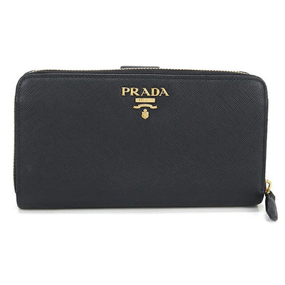 中古 プラダ 長財布二折 レディース ブランド PRADA サフィアーノレザー レザー ブラック USDPR114510011