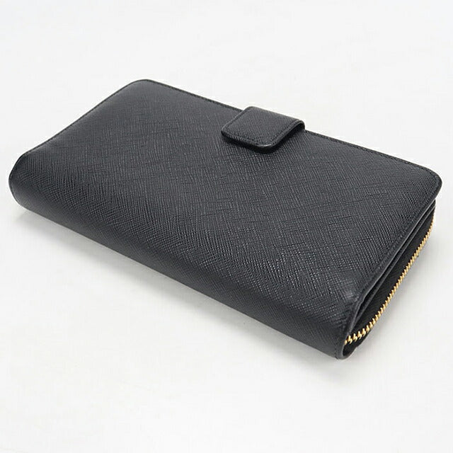 中古 プラダ 長財布二折 レディース ブランド PRADA サフィアーノレザー レザー ブラック USDPR114510011