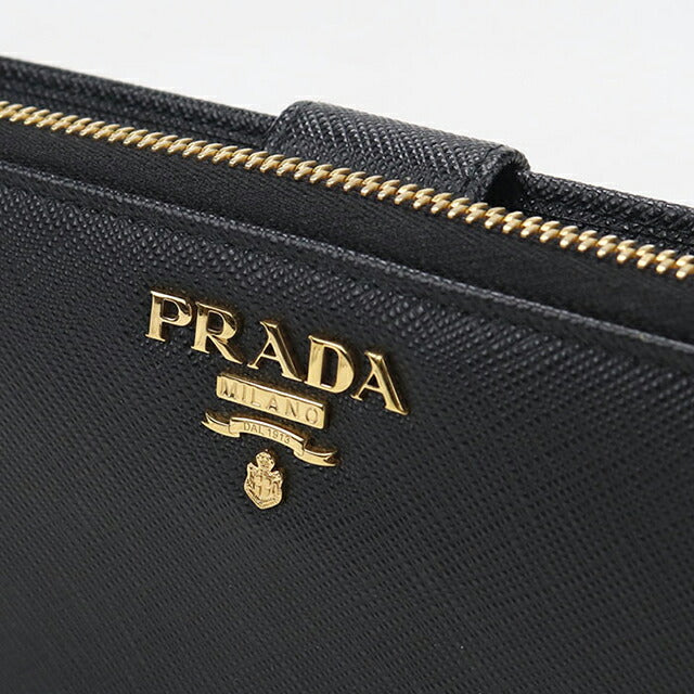 中古 プラダ 長財布二折 レディース ブランド PRADA サフィアーノレザー レザー ブラック USDPR114510011