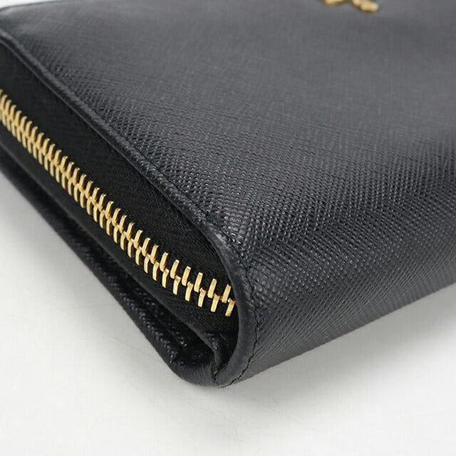 中古 プラダ 長財布二折 レディース ブランド PRADA サフィアーノレザー レザー ブラック USDPR114510011