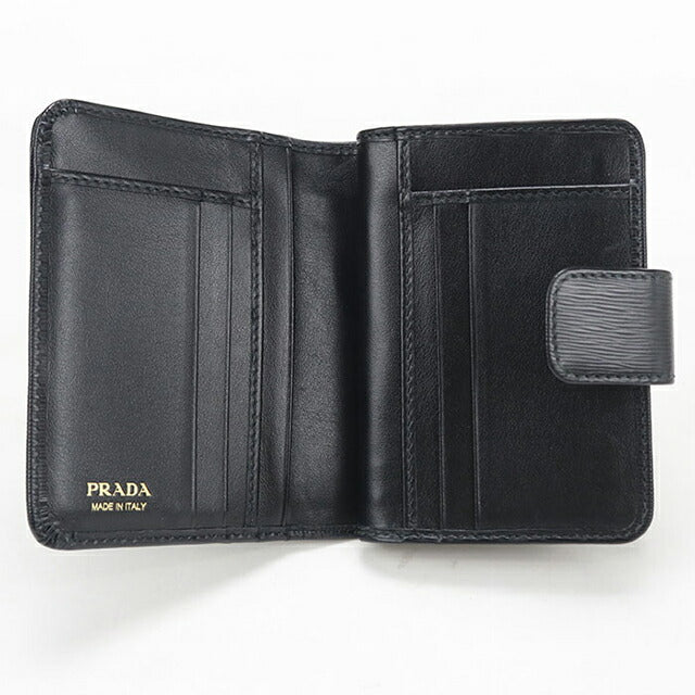 中古 プラダ 二つ折り財布 二折財布 レディース ブランド PRADA ヴィッテロムーブ トライアングル レザー財布 レザー 1ML018 2DDU F0002 USDPR114533011