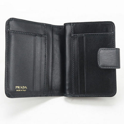 中古 プラダ 二つ折り財布 二折財布 レディース ブランド PRADA ヴィッテロムーブ トライアングル レザー財布 レザー 1ML018 2DDU F0002 USDPR114533011
