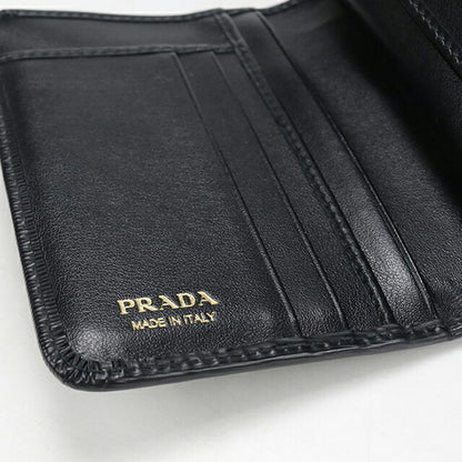 中古 プラダ 二つ折り財布 二折財布 レディース ブランド PRADA ヴィッテロムーブ トライアングル レザー財布 レザー 1ML018 2DDU F0002 USDPR114533011