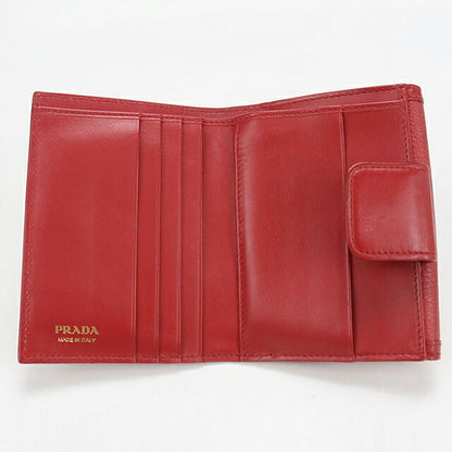 中古 プラダ 二つ折り財布 二折財布 レディース ブランド PRADA ヴィッテロフェニックス トライアングル レザー財布 1MH523 2B16 F0011 USDPR114536011