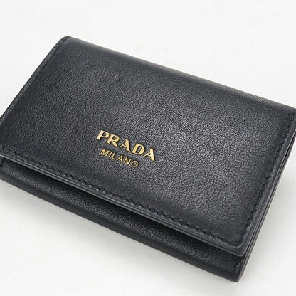 中古 プラダ 名刺入れ レディース ブランド PRADA レザーカードケース 1MC110 ブラック USDPR114537011
