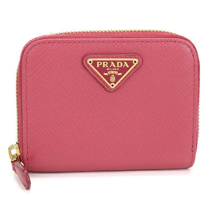 中古 プラダ 小銭入れ レディース ブランド PRADA サフィアーノトライアングル コインケース レザー 1MM268 ピンク USDPR114538011