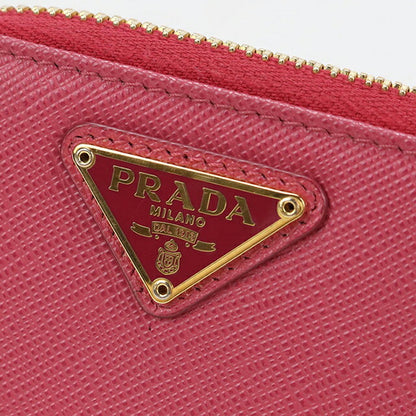 中古 プラダ 小銭入れ レディース ブランド PRADA サフィアーノトライアングル コインケース レザー 1MM268 ピンク USDPR114585011