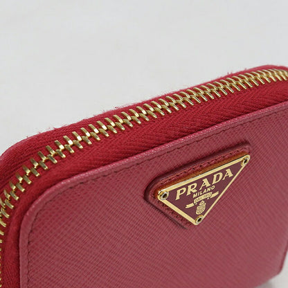 中古 プラダ 小銭入れ レディース ブランド PRADA サフィアーノトライアングル コインケース レザー 1MM268 ピンク USDPR114585011