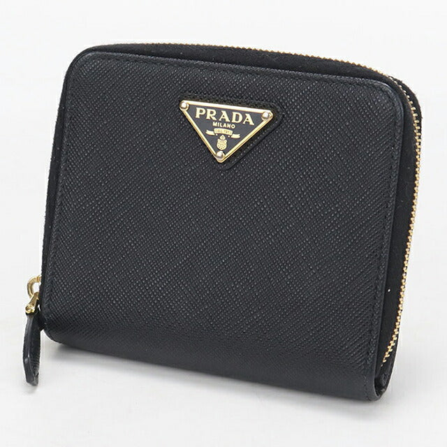 中古 プラダ 二つ折り財布 二折財布 レディース ブランド PRADA
