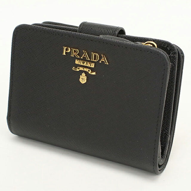 中古 プラダ 二つ折り財布 二折財布 レディース ブランド PRADA