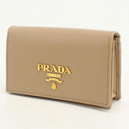 中古 プラダ 名刺入れ レディース ブランド PRADA レザー 1MC122 ベージュ USDPR114710011