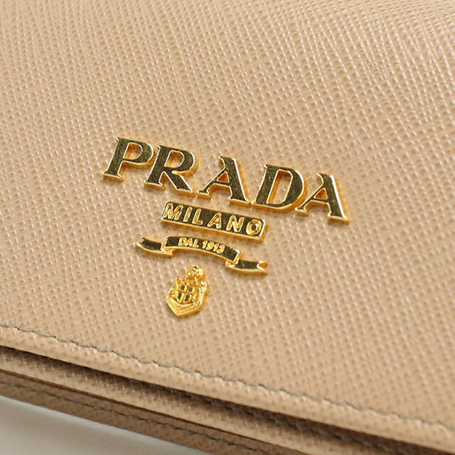 中古 プラダ 名刺入れ レディース ブランド PRADA レザー 1MC122 ベージュ USDPR114710011