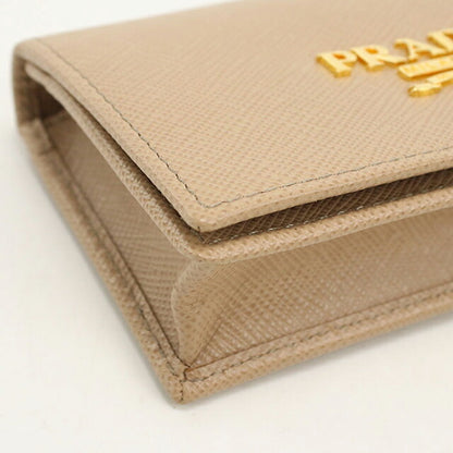 中古 プラダ 名刺入れ レディース ブランド PRADA レザー 1MC122 ベージュ USDPR114710011