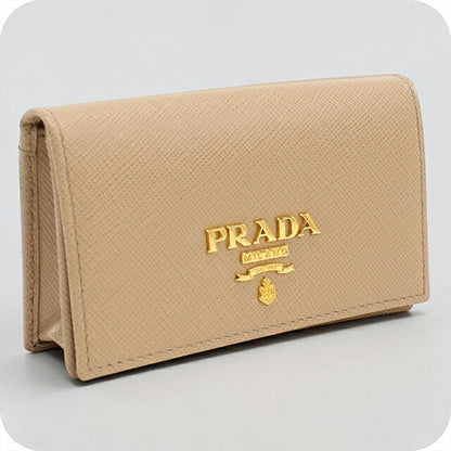 中古 プラダ 名刺入れ レディース ブランド PRADA レザー 1MC122 ベージュ USDPR114710011