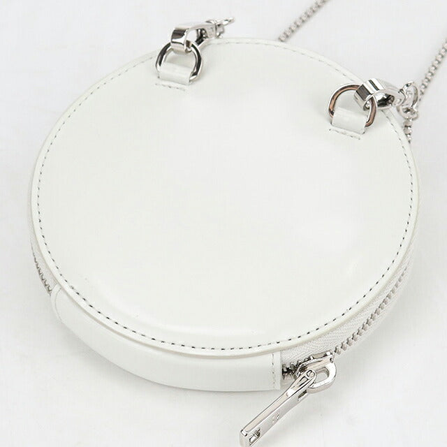Used Prada shoulder bag ladies brand PRADA triangle logo chain leather 1NR003 white USDPR114736011