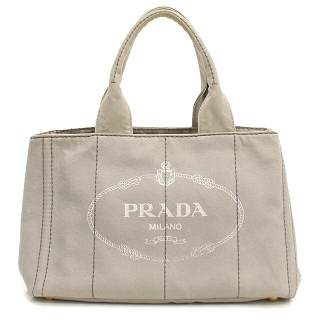 中古 プラダ トートバッグ レディース ブランド PRADA カナパ 2WAY グレー USDPR114813011