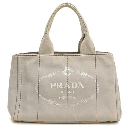 中古 プラダ トートバッグ レディース ブランド PRADA カナパ 2WAY グレー USDPR114813011