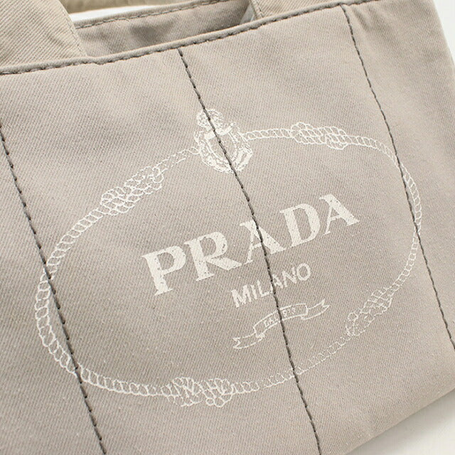 中古 プラダ トートバッグ レディース ブランド PRADA カナパ 2WAY グレー USDPR114813011