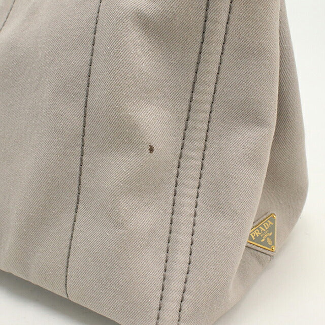中古 プラダ トートバッグ レディース ブランド PRADA カナパ 2WAY グレー USDPR114813011